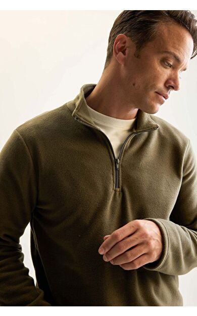 DeFacto Regular Fit Dik Yaka Polar Sweatshirt Y3996AZNSKH469