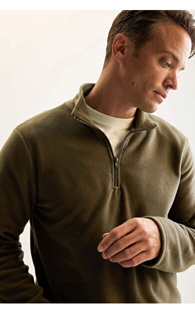 DeFacto Regular Fit Dik Yaka Polar Sweatshirt Y3996AZNSKH469