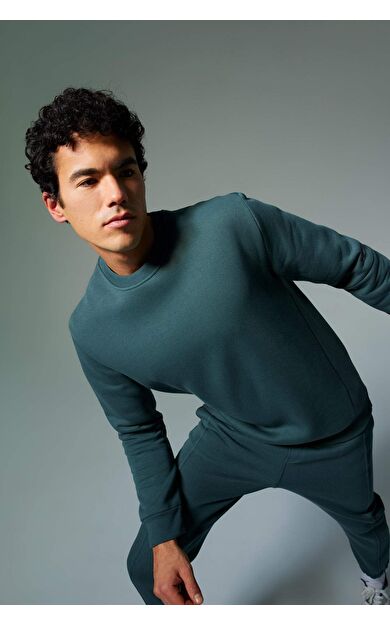 DeFacto Standart Fit Bisiklet Yaka Sweatshirt
