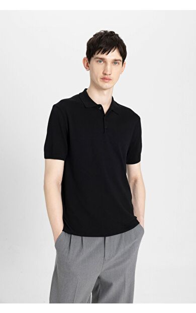 DeFacto Slim Fit Kısa Kollu Polo Tişört Y5369AZ24SMBK81