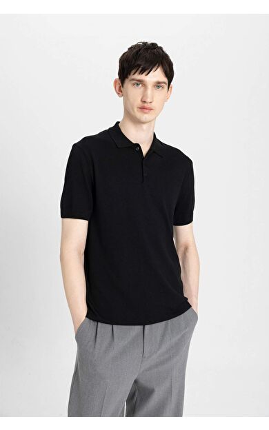 DeFacto Slim Fit Kısa Kollu Polo Tişört Y5369AZ24SMBK81