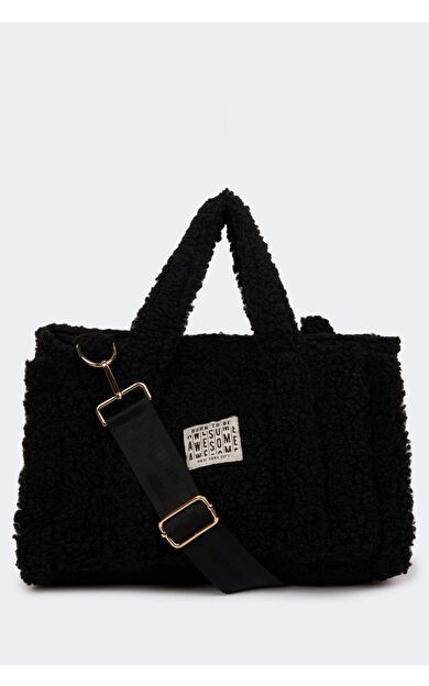 Kadın Basic Düz Pelüş Çapraz Çanta