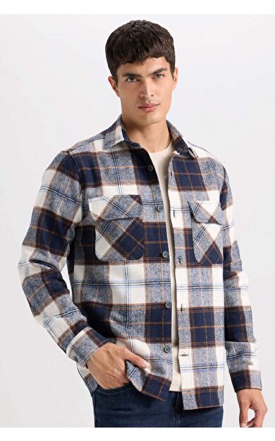 DeFacto Regular Fit Oduncu Kareli Uzun Kollu Gömlek