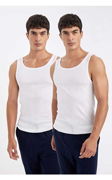 DeFacto Slim Fit Dar Kesim Ribana 2'li Atlet Y9056AZ24WNWT34