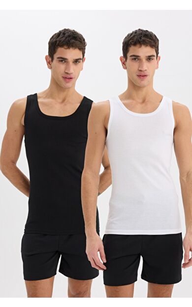 DeFacto Slim Fit Dar Kesim Ribana 2'li Atlet Y9056AZ25SPBK27