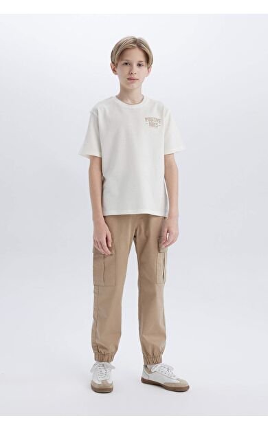 DeFacto Erkek Çocuk Kargo Jogger Standart Paça Gabardin Pantolon Z1572A625SPBG708