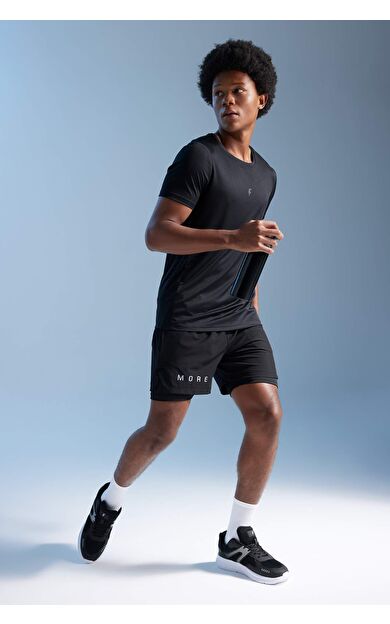 DeFacto Slim Fit Sporcu Dokuma Şort