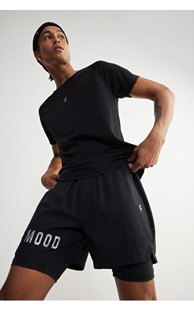 DeFacto DeFactoFit Slim Fit Sporcu Dokuma Şort Z2147AZ24AUBK81