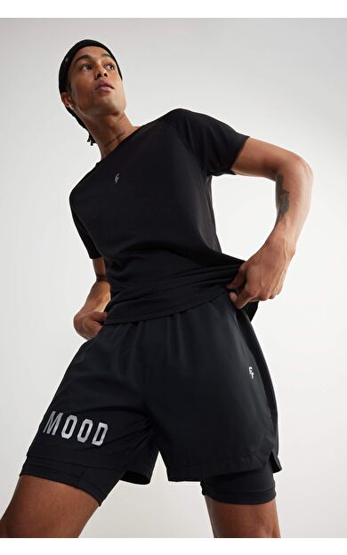 DeFacto DeFactoFit Slim Fit Sporcu Dokuma Şort Z2147AZ24AUBK81