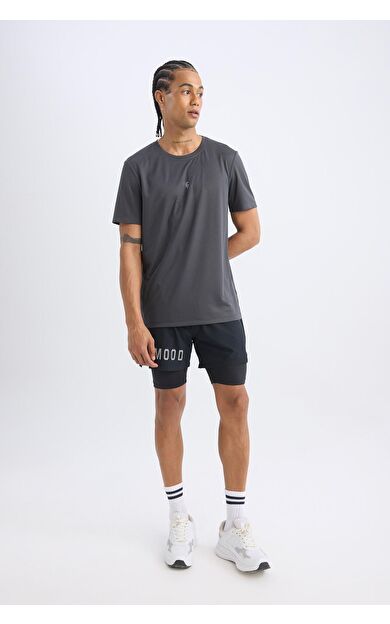 DeFacto DeFactoFit Slim Fit Dar Kesim Sporcu Dokuma Şort Z2147AZ25SPBK81