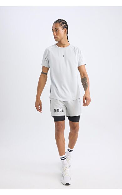 DeFacto DeFactoFit Slim Fit Dar Kesim Sporcu Dokuma Şort Z2147AZ25SPGR91