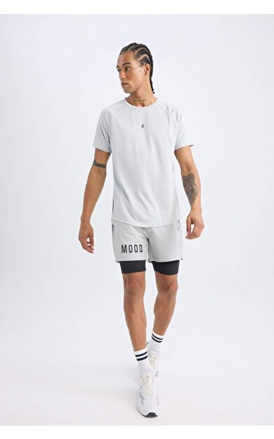 DeFactoFit Slim Fit Dar Kesim Sporcu Dokuma Şort Z2147AZ25SPGR91