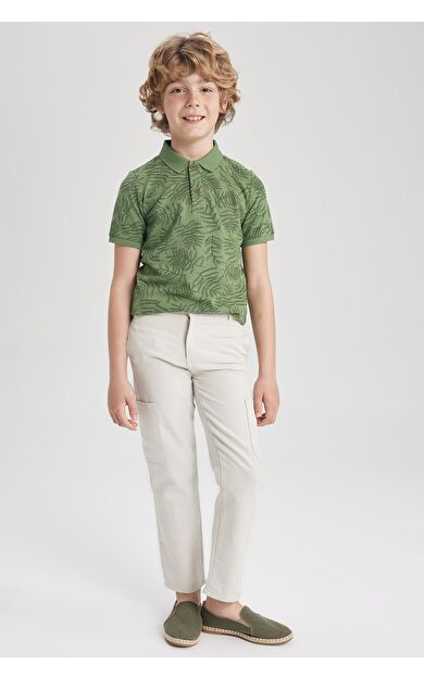 DeFacto Erkek Çocuk Regular Fit Keten Görünümlü Pantolon