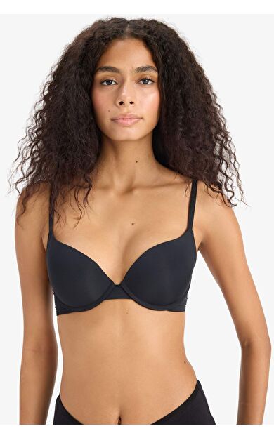 DeFacto Push Up Micro Kaplı Yarım Dolgulu Balenli Tişört Bra Fall in Love Z3350AZ25AUBK81