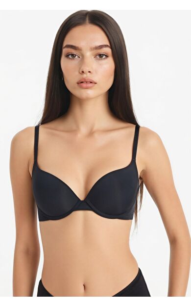 DeFacto Push Up Micro Kaplı Yarım Dolgulu Balenli Tişört Bra Fall in Love Z3350AZ25AUBK81