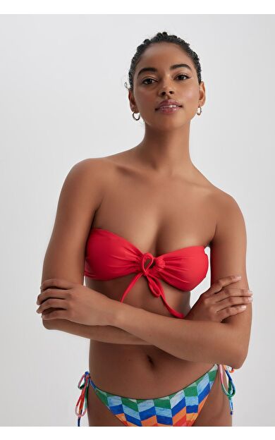 DeFacto Fall in Love Regular Fit Bikini Üstü Kırmızı Z5258AZ23SMRD197