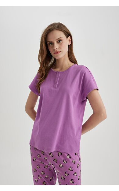 DeFacto Fall in Love Regular Fit Bisiklet Yaka Kısa Kollu Casual Üst