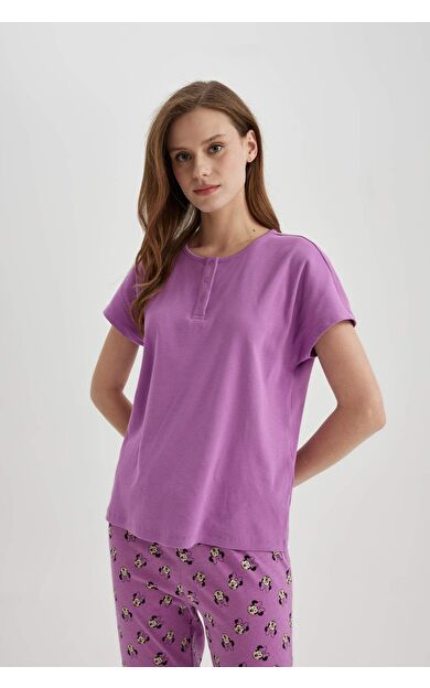 DeFacto Fall in Love Regular Fit Bisiklet Yaka Kısa Kollu Casual Üst