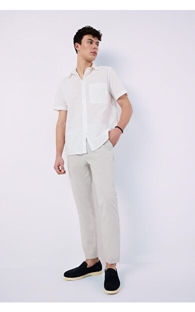 DeFacto Yazlık Jogger Pantolon Pamuklu Dar Paça Beli Bağcıklı Lastikli Cepli Z6475AZ25SPGR94