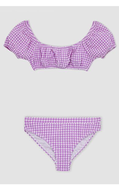 DeFacto Kız Çocuk Kareli Bikini Takım
