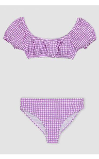 DeFacto Kız Çocuk Kareli Bikini Takım
