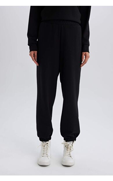 DeFactoFit Oversize Geniş Kalıp  Eşofman Altı Çift Cepli Jogger Paça Standart Boy Skuba Dalgıç Kumaş