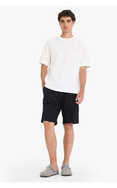 DeFacto Regular Fit Basic Düz Cepli Şort Pijama Altı