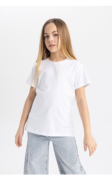 DeFacto Kız Çocuk Regular Fit Kısa Kollu Tişört Z7718A624SMWT34