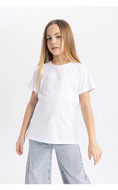 DeFacto Kız Çocuk Regular Fit Kısa Kollu Tişört Z7718A624SMWT34