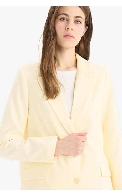 Afra x Defacto Loose Fit Kruvaze Yaka Düğmeli Blazer Ceket