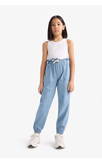 DeFacto Kız Çocuk Esnek Belli Cepli Jogger Eşofman Altı Z8779A625SMBE770