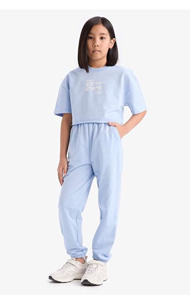 DeFacto Kız Çocuk Sweatshirt Kumaşı 2'li Takım