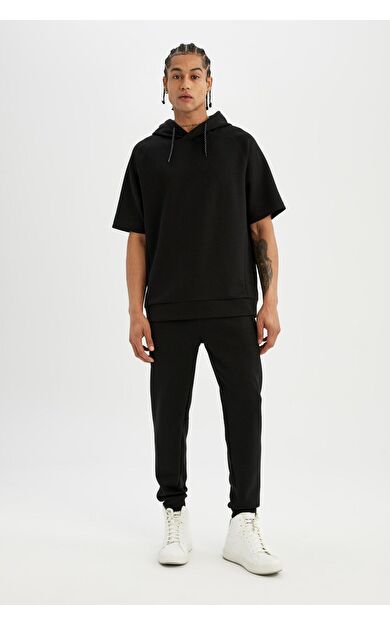 DeFacto DeFactoFit Slim Fit Standart Paça Skuba Dalgıç Kumaş Jogger Z9112AZ24AUBK81