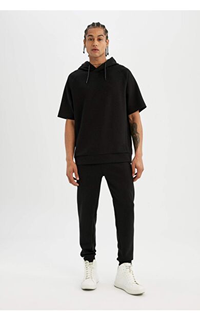 DeFactoFit Slim Fit Standart Paça Skuba Dalgıç Kumaş Jogger Z9112AZ24AUBK81