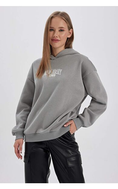DeFacto Coool Oversize Fit Kapüşonlu Sweatshirt