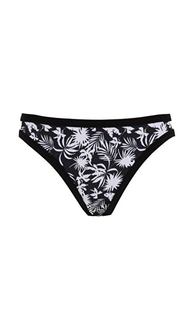 DeFacto Kadın Desenli Bikini Alt Siyah