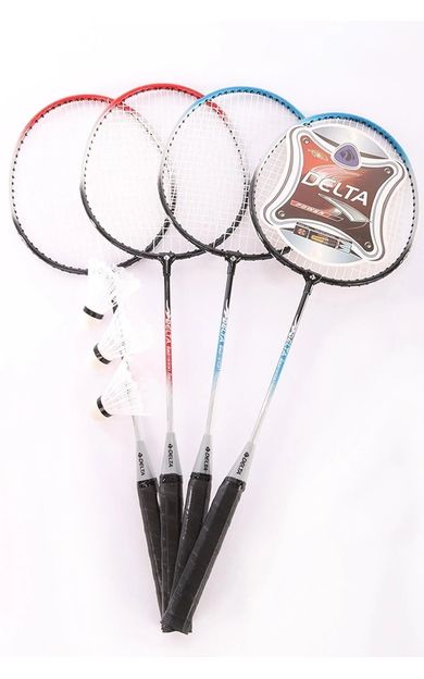 Delta BD-RKT-DS908 4 Raket-3 Top Unisex Badminton Raket Seti