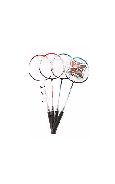 Delta Badminton 4 Raket + 3 Top Set Badminton Malzemeleri GBS-713 Çok Renkli