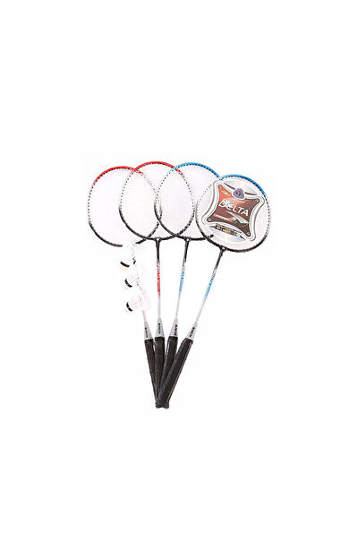 Delta Badminton 4 Raket + 3 Top Set Badminton Malzemeleri GBS-713 Çok Renkli