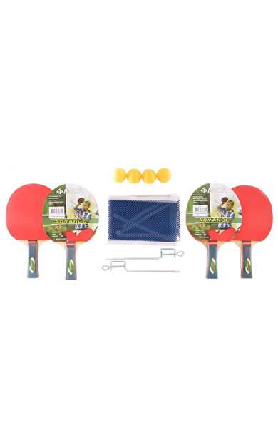 Delta Advance Masa Tenisi Seti - 4 Masa Tenisi Raketi + 4 Pinpon Topu + File &amp; Demir