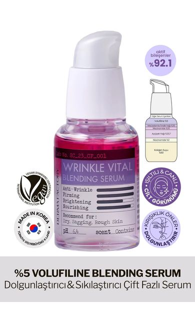 %5 Volufiline Içeren Dolgunlaştırıcı, Sıkılaştırıcı Çift Fazlı Serum Blending Serum