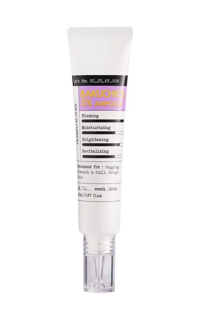 %5 Bakuchiol İçeren Elastikiyet Arttırıcı ve Cilt Düzenleyici Serum Derma Factory Bakhuciol Ampoule
