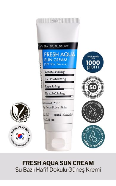 Su Bazlı Nemlendirici Güneş Kremi Derma Factory Fresh Aqua Sun Cream SPF 50+ PA++++