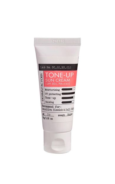 Ton Eşitleyici Pembe Tonlu Kalamin İçeren Vegan Güneş Kremi Derma Factory Tone Up Sun Cream 30 GR