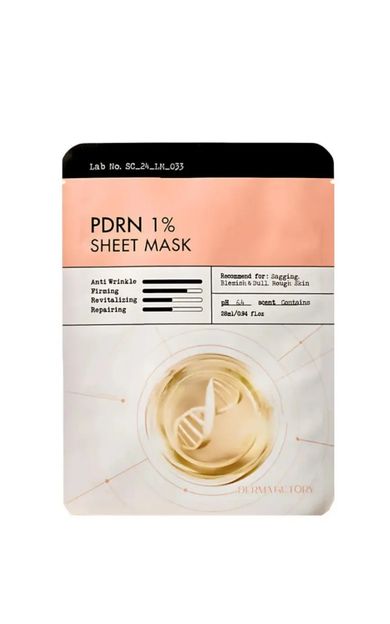 %1 PDRN İçeren Peptit Kompleksli Kağıt Maske Derma Factory PDRN mask