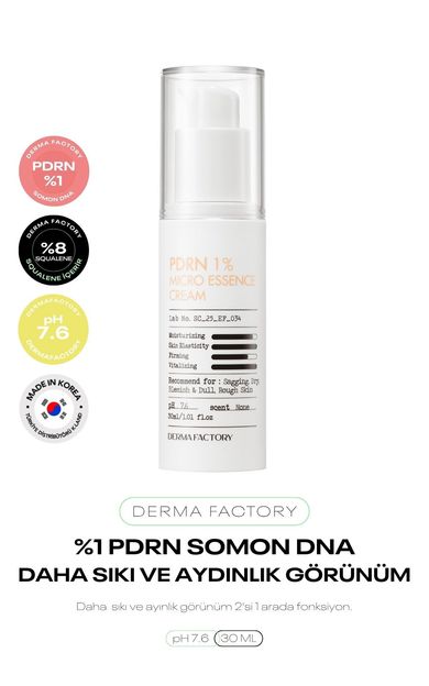 %1 PDRN Somon DNA İçeren Esans Krem Derma Factory PDRN %1 Micro Essence Cream