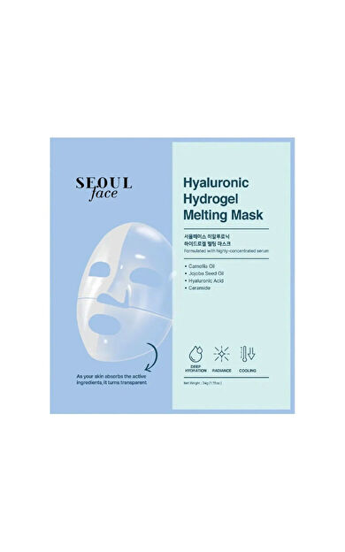 Dermal Korea Seoul Face Hiyalüronik Hidrojel Şeffaflaşan Eriyen Maske 34 Gr