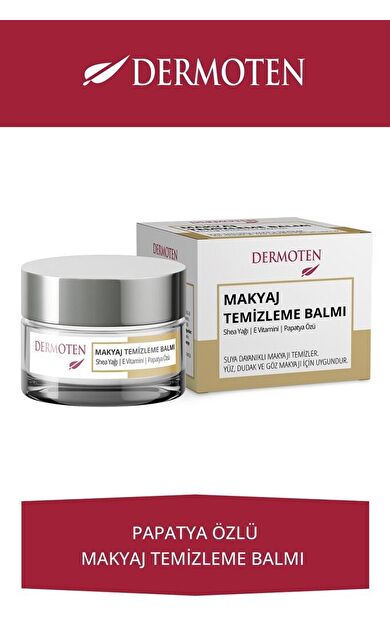 Dermoten Makyaj Temizleme Balmı Arındırıcı - Yüz, Dudak ve Göz Makyajı İçin Papatya Özlü Temizleme Yağı