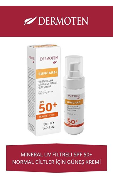 Dermoten DERMOTEN SUNCARE+ SPF50 GÜNEŞ KREMİ NORMAL CİLTLER İÇİN