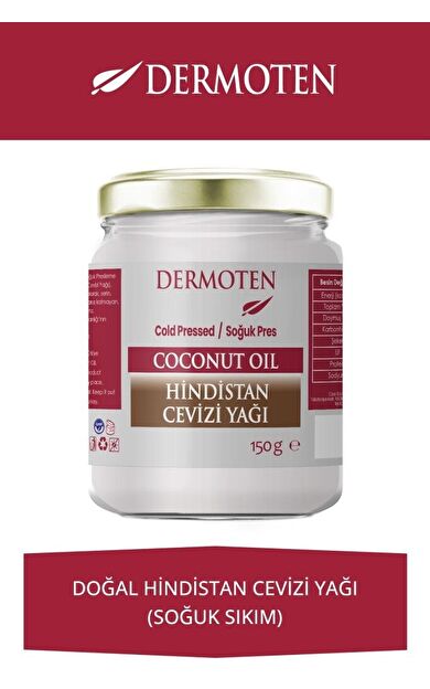 Dermoten Hindistan Cevizi Yağı 150 gr (Soğuk Pres)